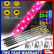 Load image into Gallery viewer, 2/4/8x 3ft Spiral LED Whip Light Antenna+APP Remote For Bluetooth Polaris RZR A2