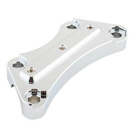 Chrome Handlebar Riser Top Clamp Mount For Harley Touring Street Glide Road King