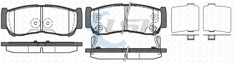 Rear Brake Disc Rotors & Ceramic Brake Pad Set for Hyundai Santa Fe CM