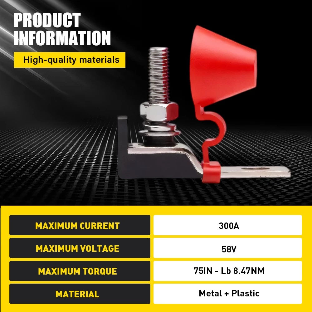 Waterproof 100A 8mm MRBF fuse holder battery terminal mount W/ 1 fuse Univerasl