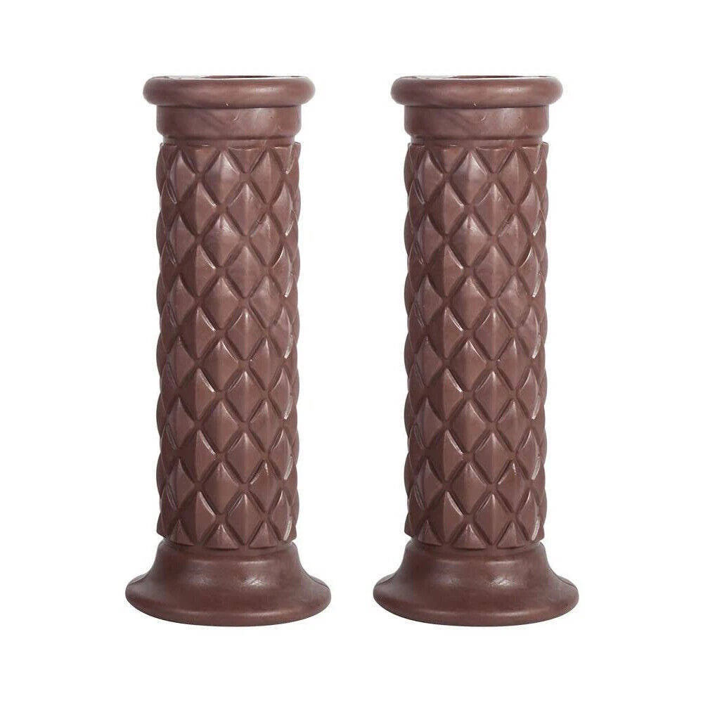 Motorcycle 7/8"Handlebar Hand Grip Brown for Harley Cafe Racer Bobber Custom ST