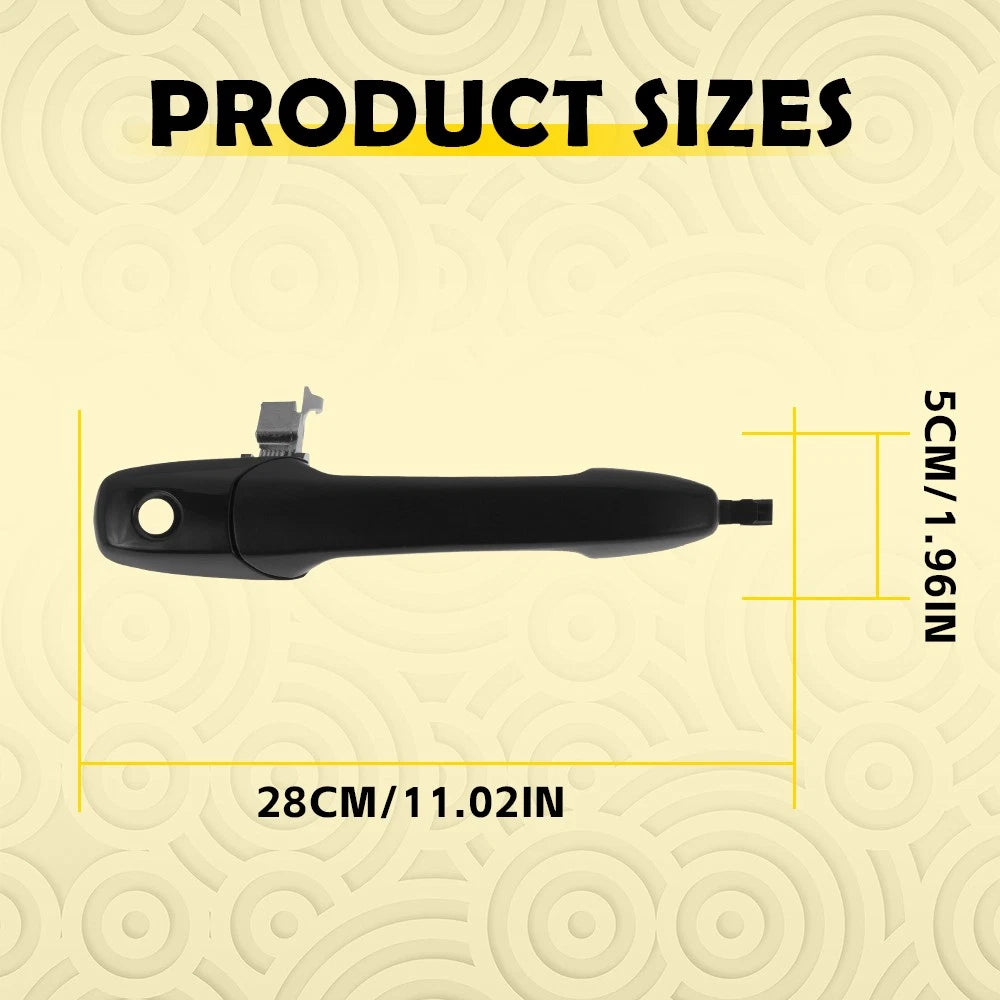 1x Front Right Driver Outer Door Handle Smooth Black for Ford Ranger PJ PK 06-11