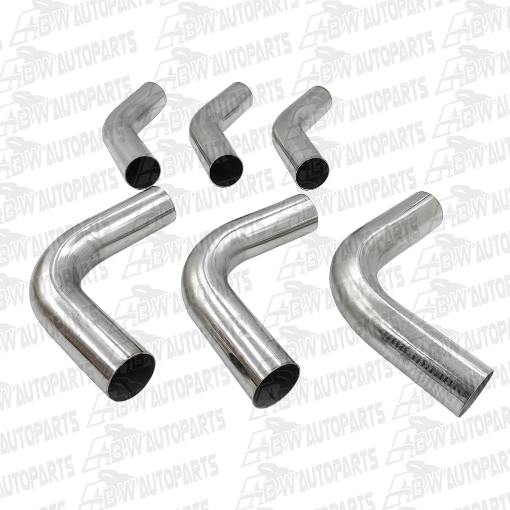 Kit of 6, 2"Inch Mandrel Bends Exhaust Pipe Mild Steel 3 X 45 & 3 X 90 Deg