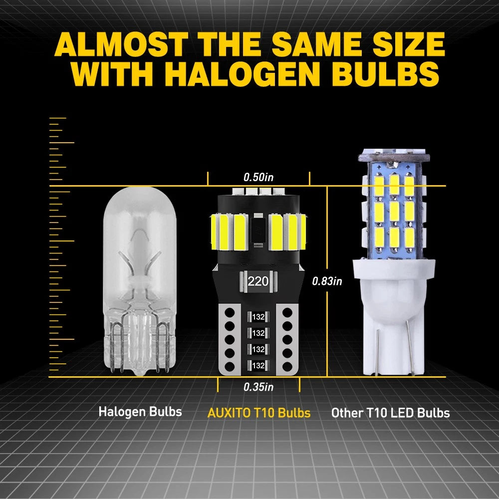 2X T10 Car Bulb LED Canbus 18SMD Xenon White Wedge W5W Side Light Bulbs Globe