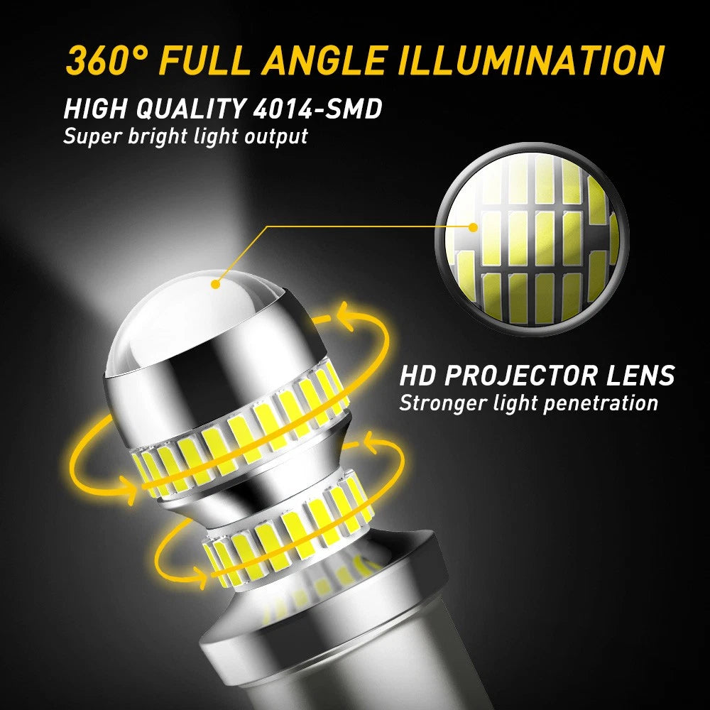 2-10x AUXITO 1156 BA15S P21W Canbus LED Reverse Stop Light Turn Bulb Globe NEWA