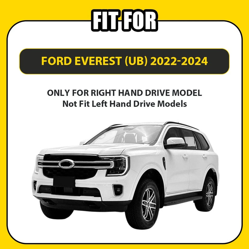 Black Dash Mat Dashboard Cover for Ford Everest UB 2022-2024 RHD