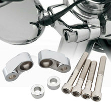 Load image into Gallery viewer, Chrome Turn Signal Relocation Kit 39-49mm Fork Tubes For Harley XL 883 1200 Dyna