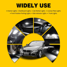 Load image into Gallery viewer, 2/4/10Pcs T10 LED W2W 18SMD Car Wedge Tail Parking Plate Light Bulb 12V WHITE