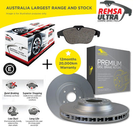 Rear Brake Disc Rotors and Brake Pads for Audi A4 A5 Q5 S4 B8 08-18 330mm