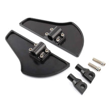Load image into Gallery viewer, Black White Front Foot Pegs Floorboards Pad For Harley Sportster Touring Softail