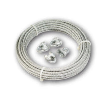 Load image into Gallery viewer, ARK Ark Brake Cable 4Mm X 8M 7X7 Galvanised Wire Cable With 4 Clamps To Suit ...