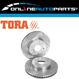 Front Slotted Dimpled Disc Brake Rotors for Hilux GGN15 KUN16 TGN16 2005~2016