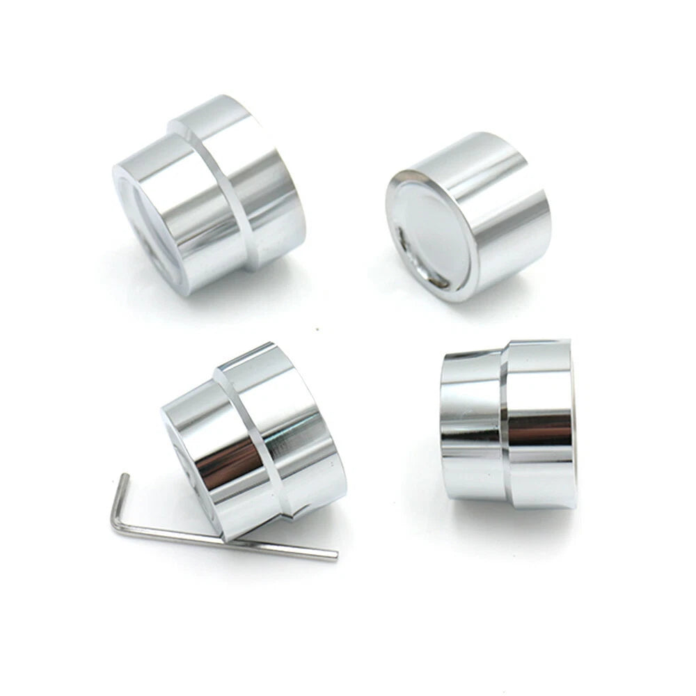 Harley Softail Dyna V Rod VRSCA chrome axle nut cover cap front and rear