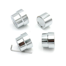 Load image into Gallery viewer, Harley Softail Dyna V Rod VRSCA chrome axle nut cover cap front and rear