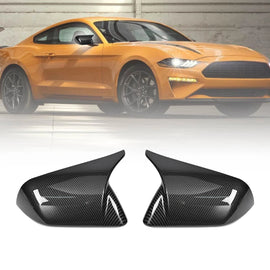 For Ford Mustang 2015-2022 Rearview Side Mirror Cover Case Carbon Fiber Look ST