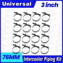 Load image into Gallery viewer, Intercooler Turbo Piping Pipe Kit Aluminum + Silicone Hose Universal 3"Inch 76mm