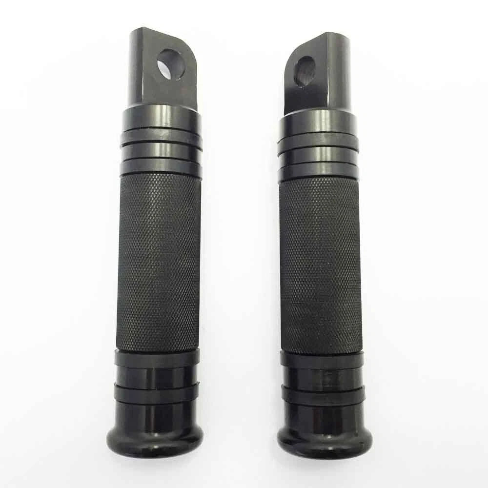 Black Aluminum Foot Pegs Footrest for Harley Touring Sportster Dyna Softail ST