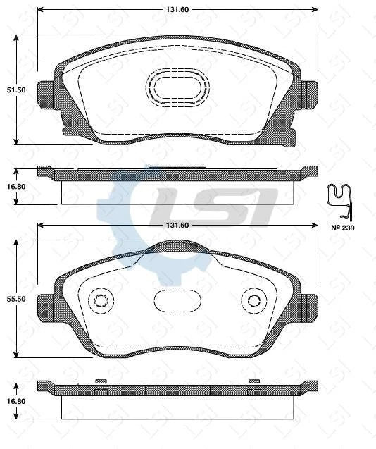 Front Bendix Brake Pads and Disc Rotors set for Holden Barina XC 2001-2005