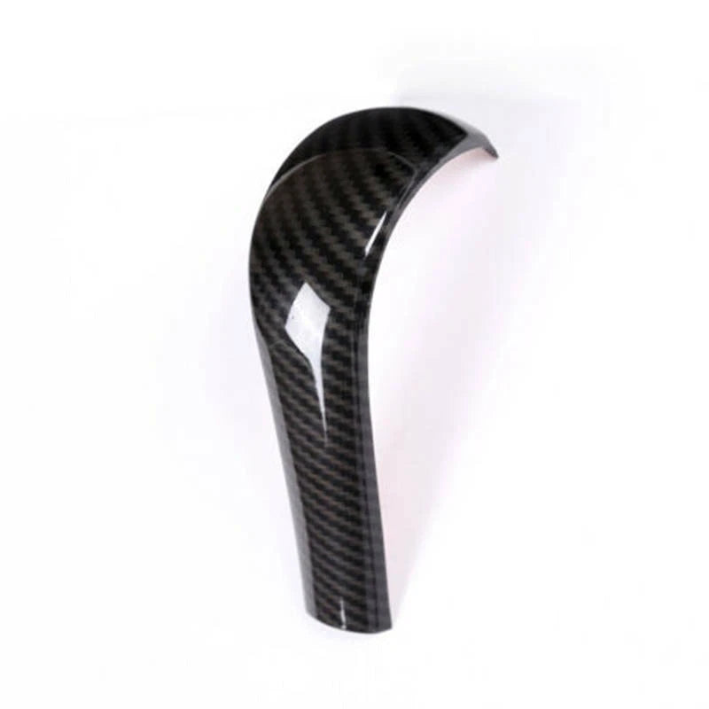Carbon Fiber Look Gear Shift Knob Trim Cover For BMW 5 6 Series E60 E63 X3 X5 ST