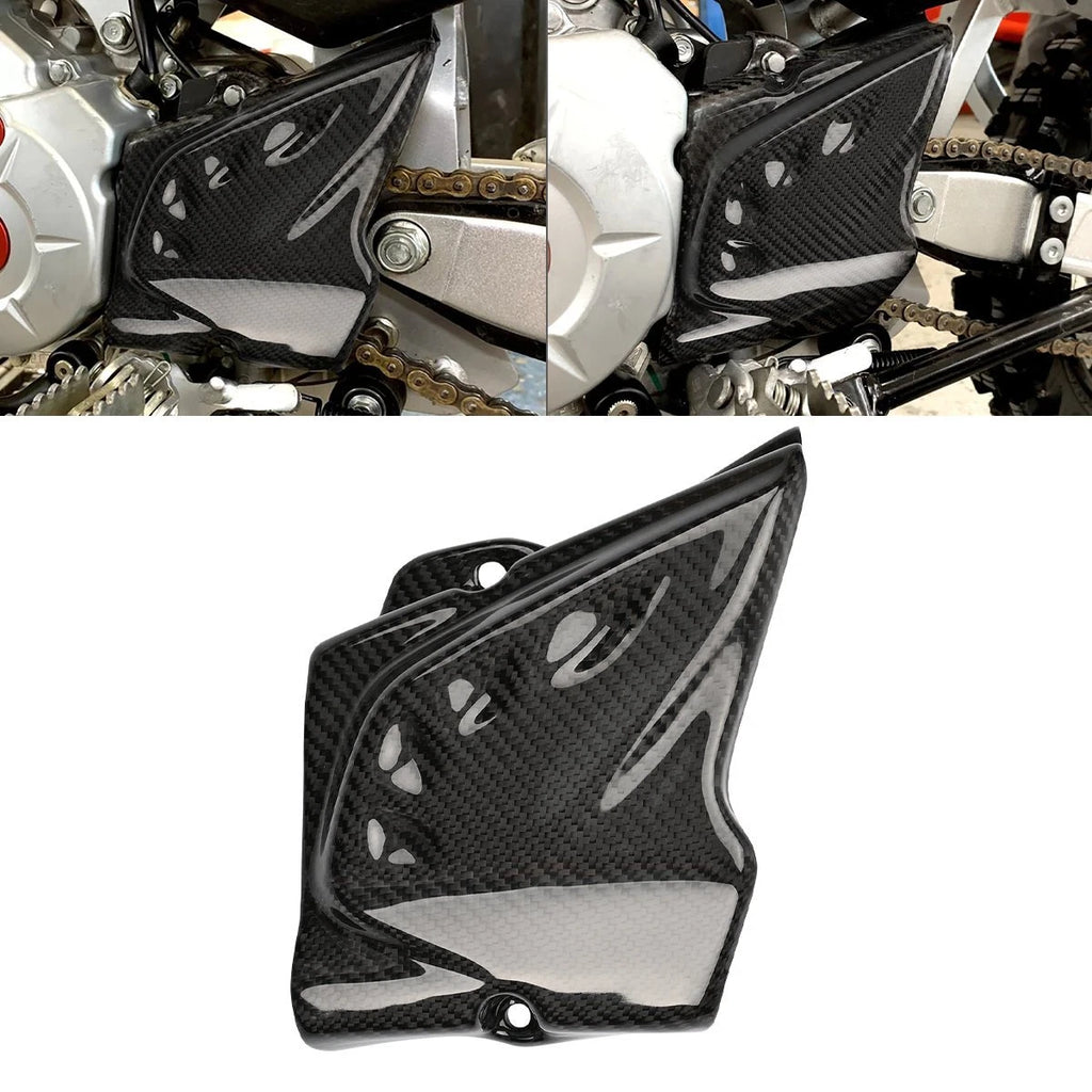 For Honda CRF110F Carbon Fiber Countershaft Sprocket Chain Protective Cover ST
