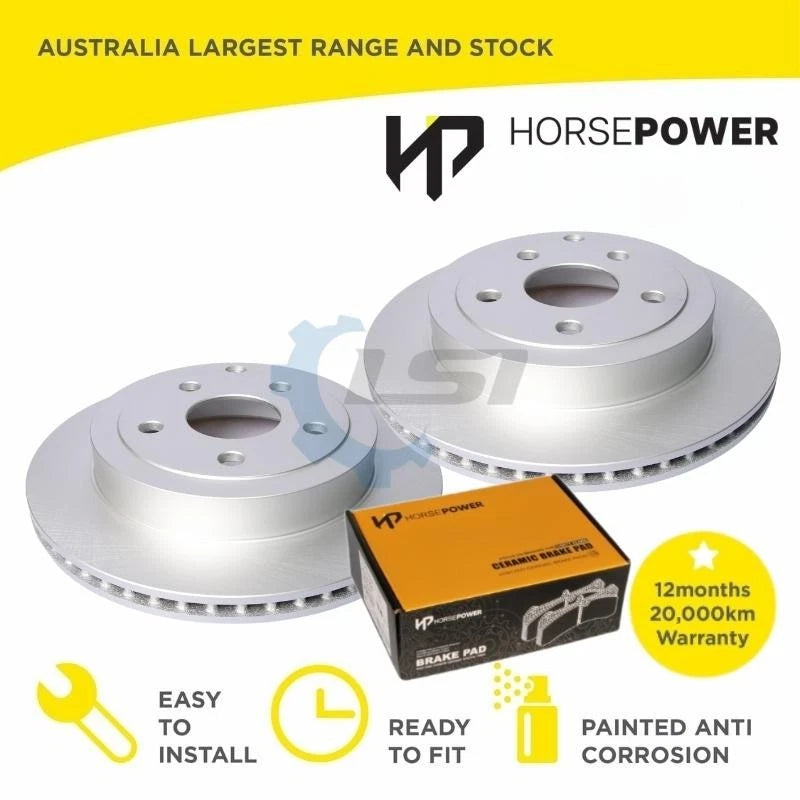 Rear brake pads and disc rotors kit for Holden Calais VE 2006-2013