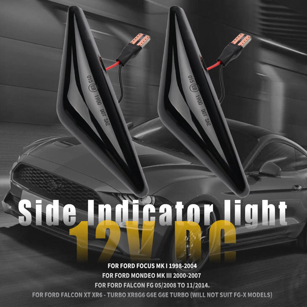 2 x Flowing Side LED Indicator Blinker Light For Ford Falcon Xt XR6 XR8 FG 08-14