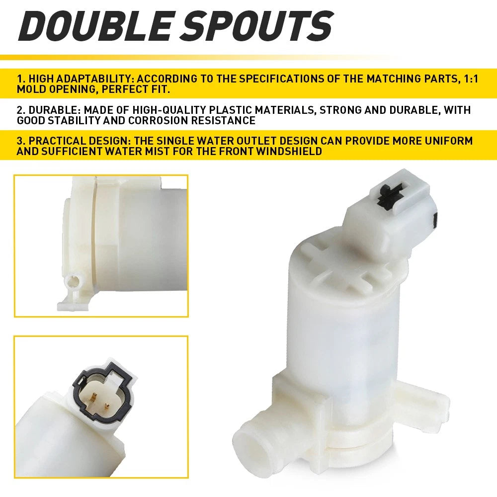 2X Windscreen Washer Pump Motor Front For Nissan Patrol GU Y61 1998-2004