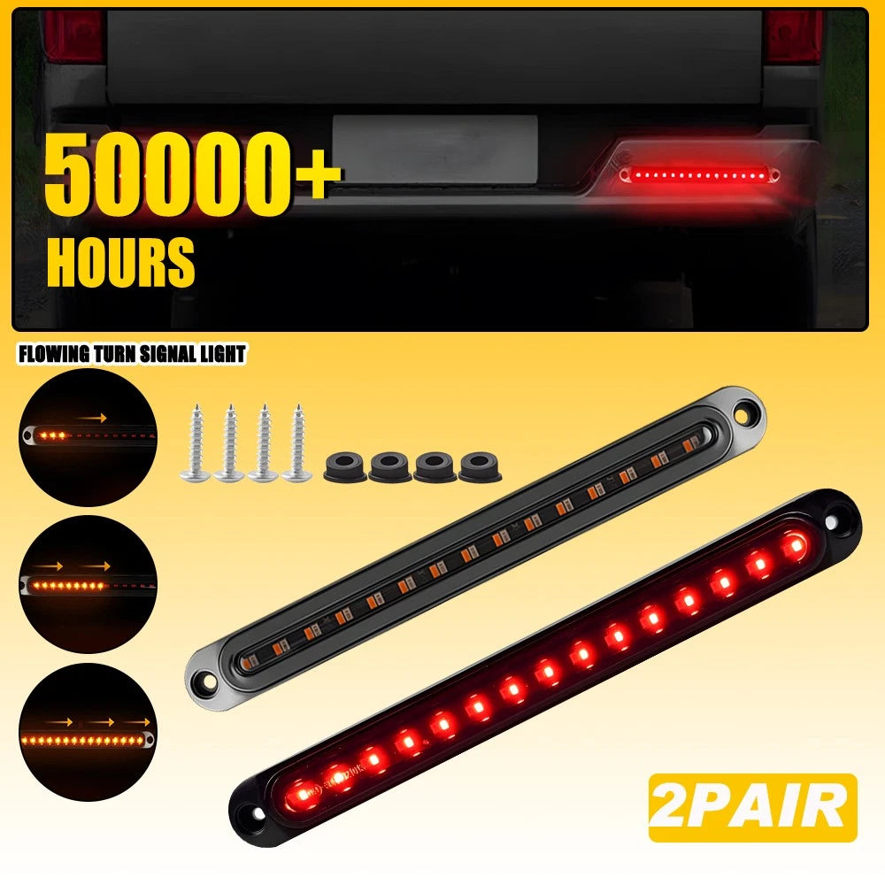 4X 15 LED Waterproof 3IN1 Stop Brake Tail Lights Trailer light Boat Truck Lamp Z