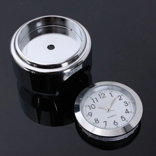 Durable 7/8" 1" Universal Motorcycle Bike Handlebar Bar Mount Clock Waterproof