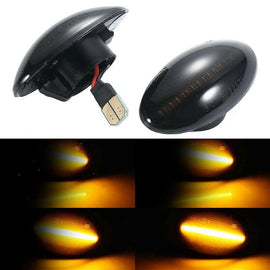 Dynamic LED Smoke Side Marker Indicator Signal Lamp For Mini Cooper R50 R52 R53