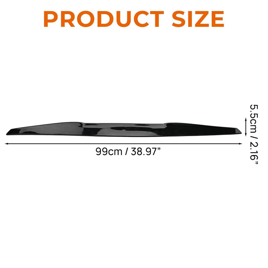 Glossy Black Car Rear Roof Spoiler Lip Trunk Tail Wing Cover Sticker Trim 99CM A