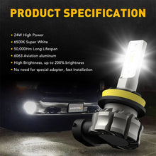 Load image into Gallery viewer, 2pcs LED Headlight Kit H11 H8 Fog H9 White Light Bright Bulbs High/ Low Beam AU