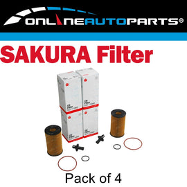 4 Pack Oil Filters for Landcruiser VDJ76 VDJ78 VDJ79 V8 1VD-FTV 4.5L 2007-2014