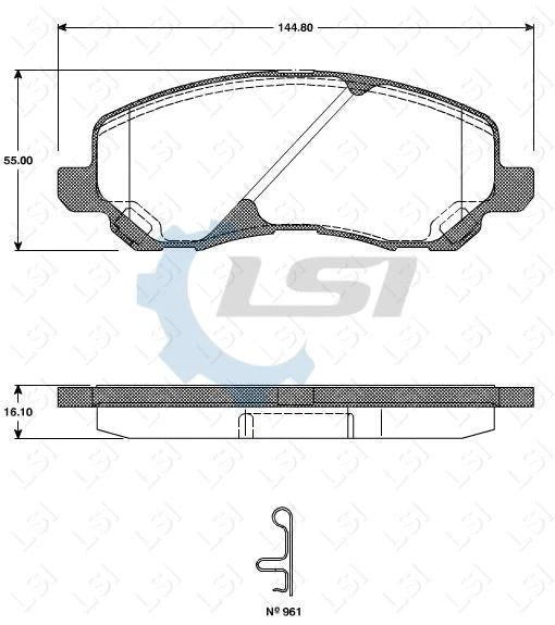 Front Brake Pad and Disc Rotor for Mitsubishi Lancer CJ CF Aspire VRX 08-16