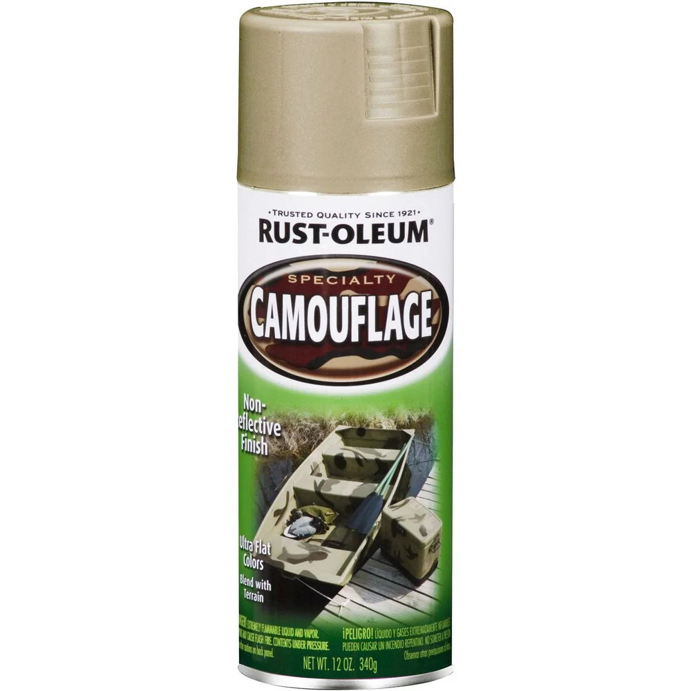 Rust-Oleum Camouflage Spray Paint Sand 340g can, part 263653 339004