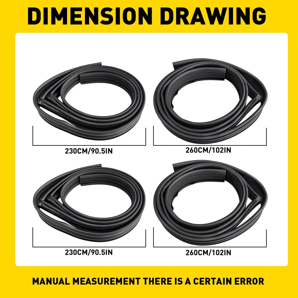 Door Window Seal Channel Kit for Toyota LandCruiser 80 Series