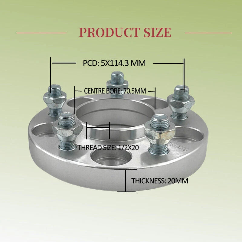 20MM 5X114.3 FOR Ford Mustang 1994-2014 WHEEL SPACERS PAIR AU