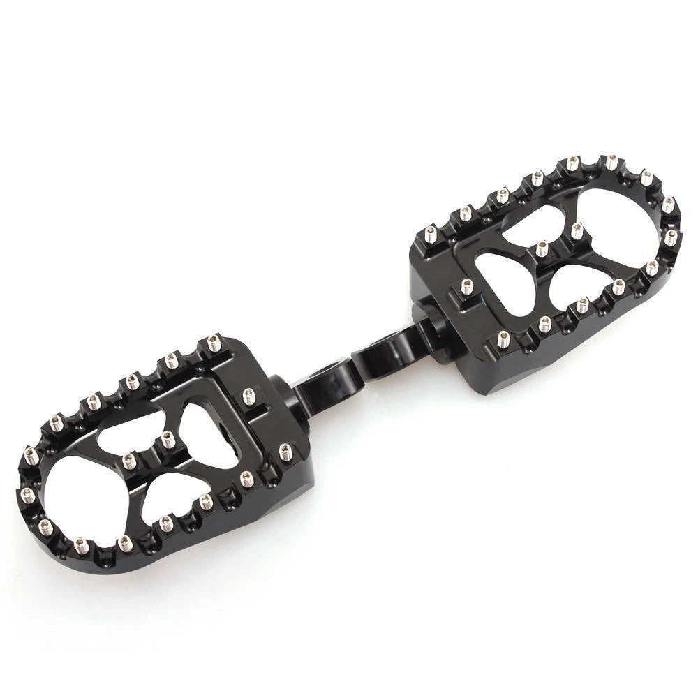 MX Style Black Foot Peg Footrest Fit For Harley Sportster Touring Softail Dyna S