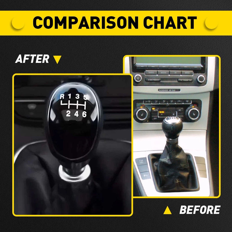2x Leather 6-Speed Gear Shift Knobs for Ford Ranger & Mazda BT-50 Pro