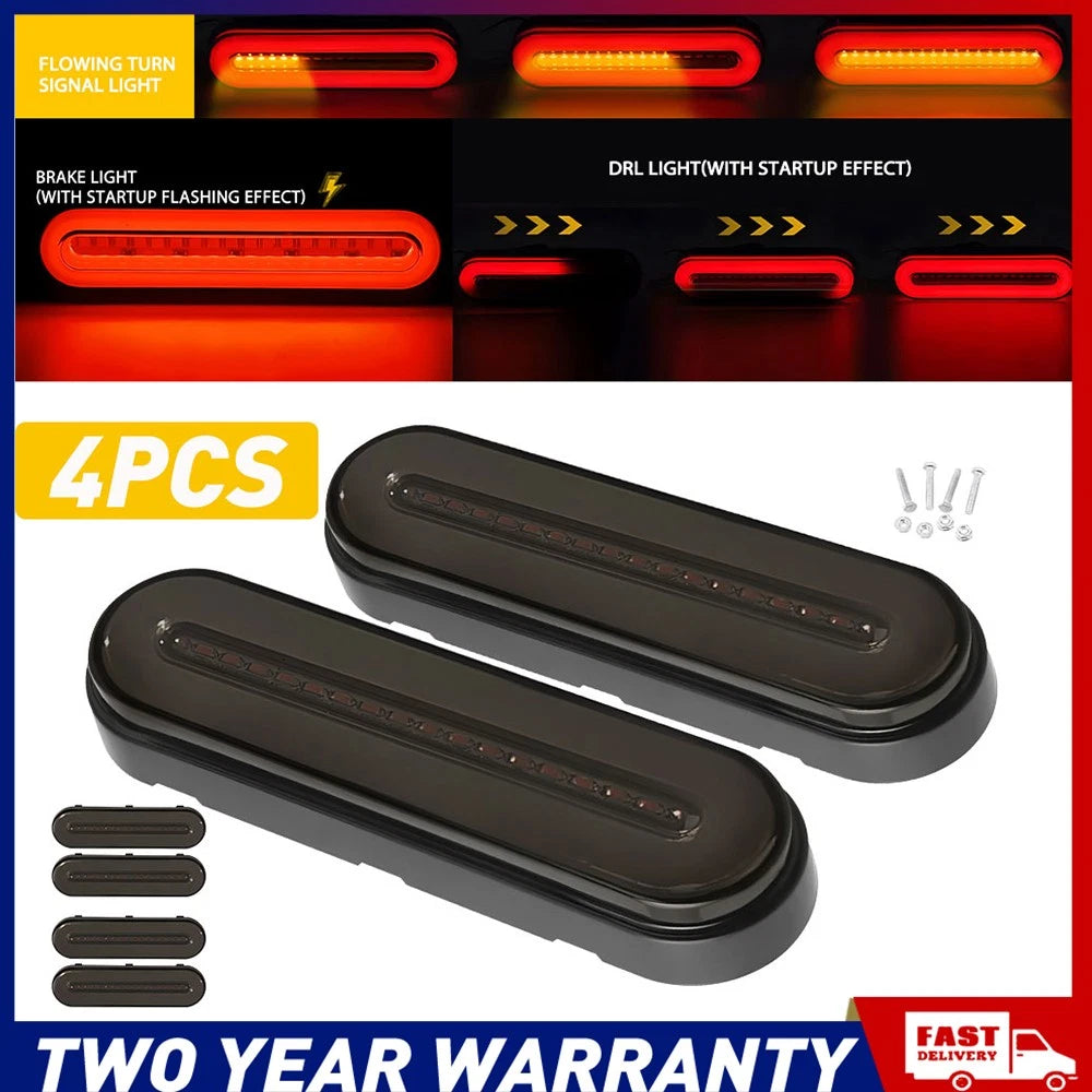 4X LED Tail Lights Stop Reverse Indicator Trailer Caravan Truck Boat Lorry