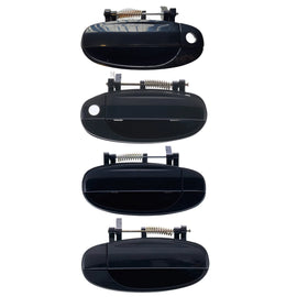 4pc Front Rear Left & Right Outer Door Handle Black for Holden Barina TK 2005-11