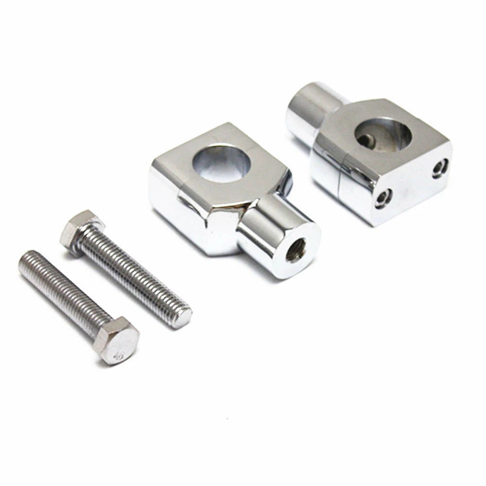 7/8″22mm Motor Aluminium Handle Bar Mount Risers Clamp Chrome for ATV Quad Dirt