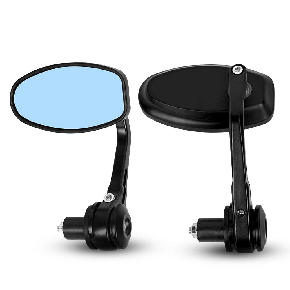 For MT07 Motorcycle 7/8" Handle Bar End Rearview Side Mirrors Black Universal