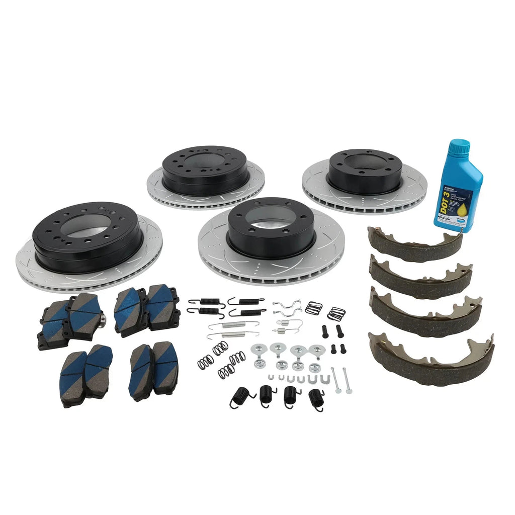 Bendix Front & Rear Brake Pads + Rotors for Toyota Prado KZJ95R RZJ95R VZJ95R