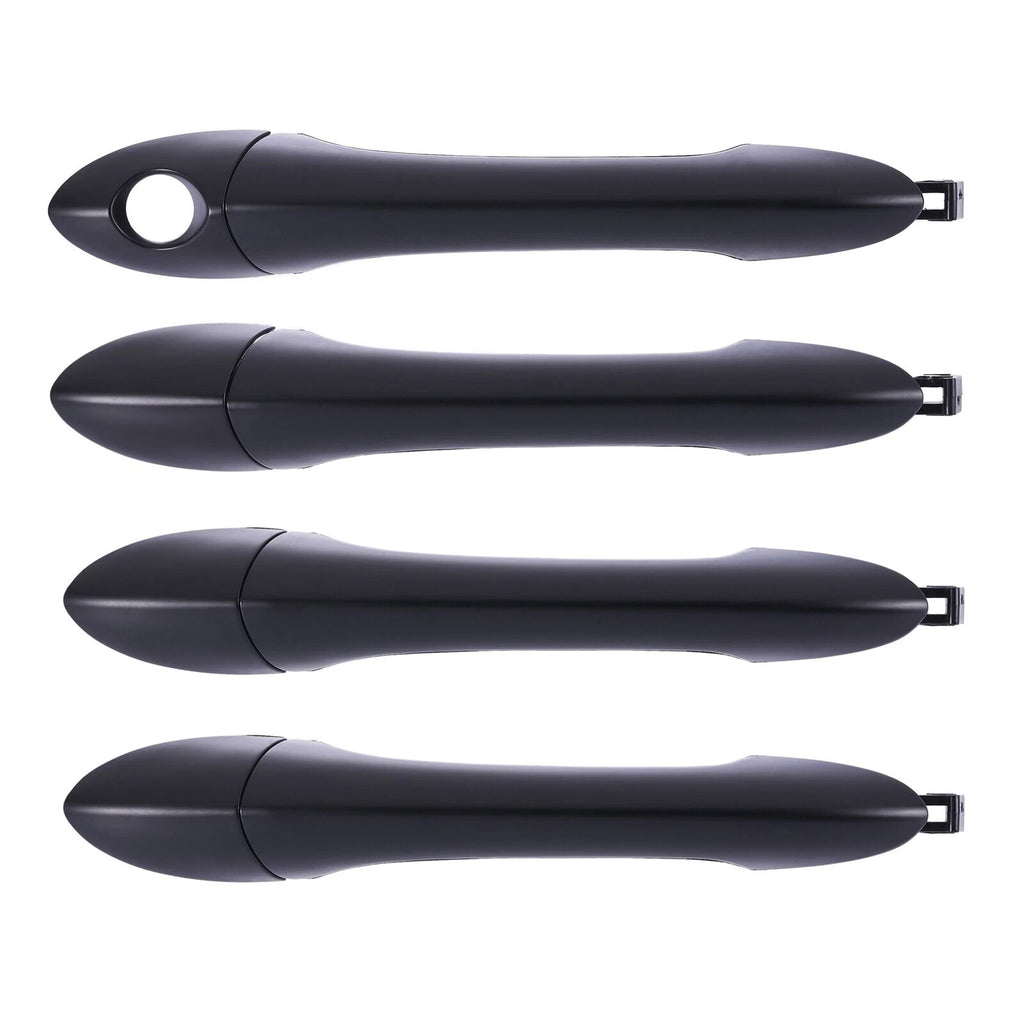 4pc FRONT REAR Left & Right Outer Door Handle Blk For Hyundai Sonata i45 10-14
