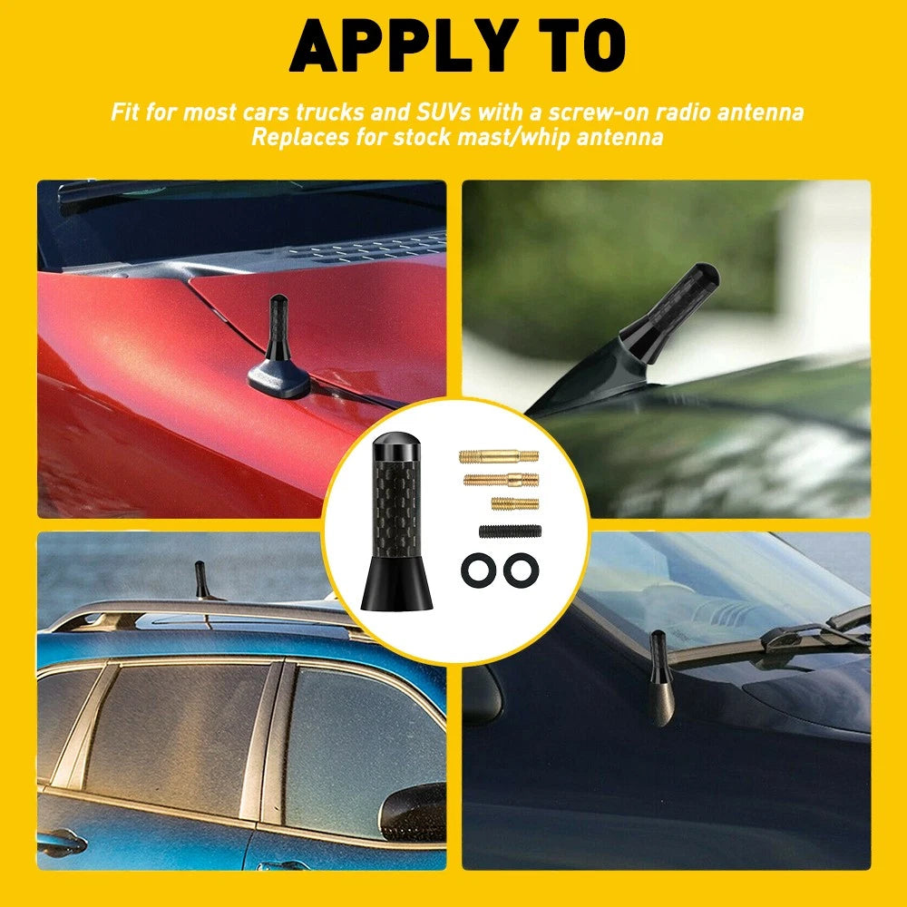 Universal Car Electric Aerial Radio AM/FM Booster Automatic Power Antenna 1.4"