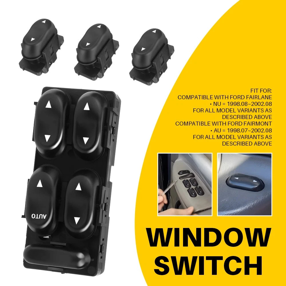 Set Master Power Window Switch + 3 Single For Ford Fairmont AU Fairlane NU 98~02