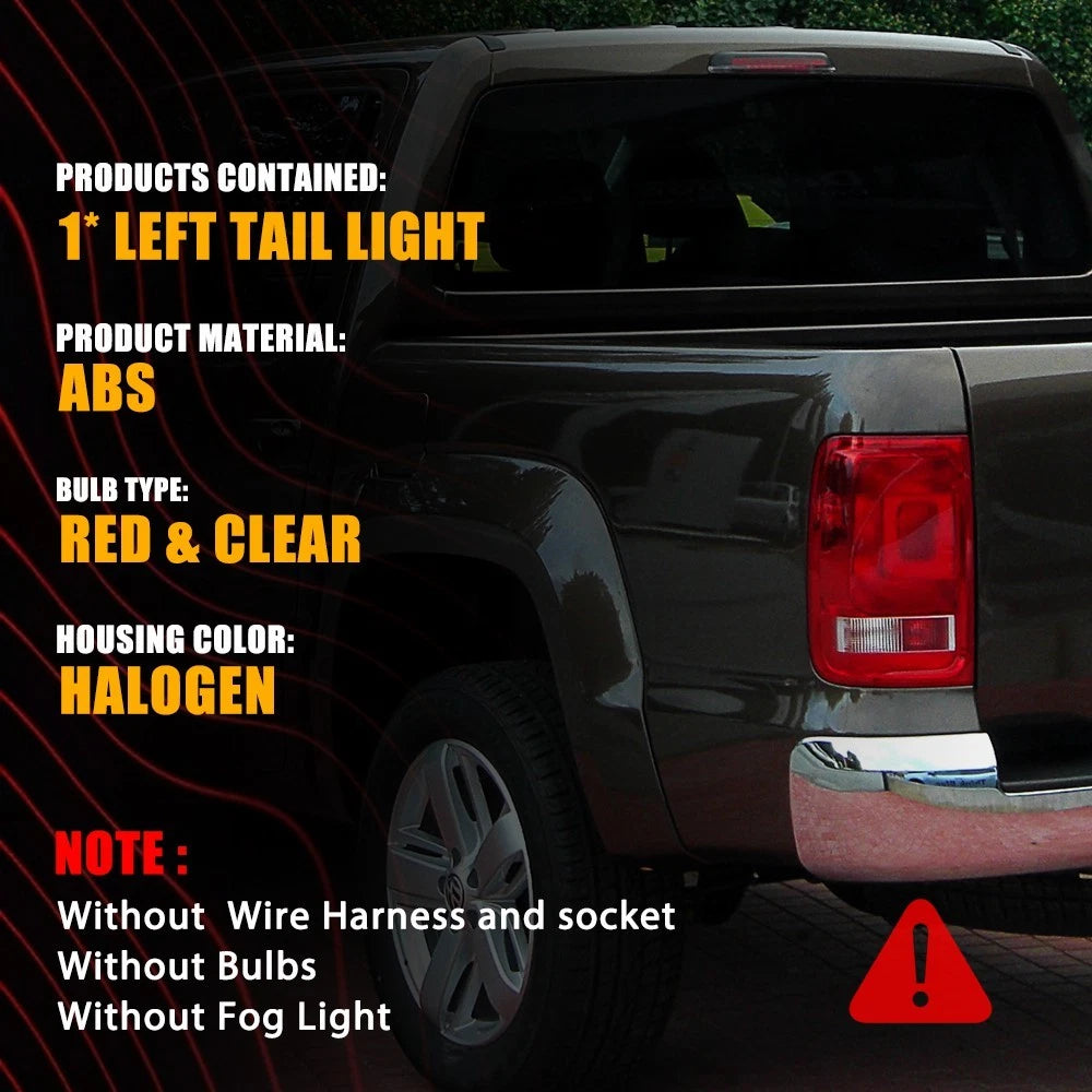 2x Left LH Driver Side Tail Light Lamp For Volkswagen VW Amarok 2H Ute 2010-21