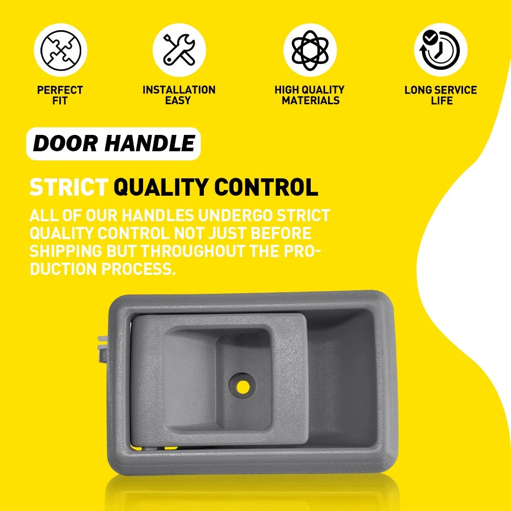 PAIR Grey Inner Door Handle FITS For Toyota Landcruiser 75 78 79 Series RH LH