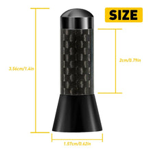 Load image into Gallery viewer, Universal 3.5cm/1.4" Carbon Fiber Screw Car Mast Short Accessory Antenna Stubby